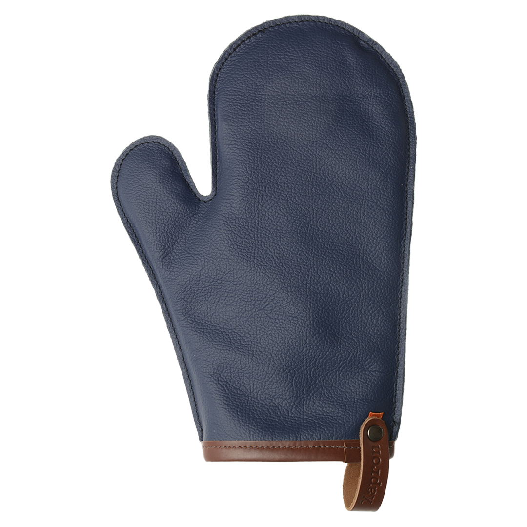 Bovine leren oven glove met duim