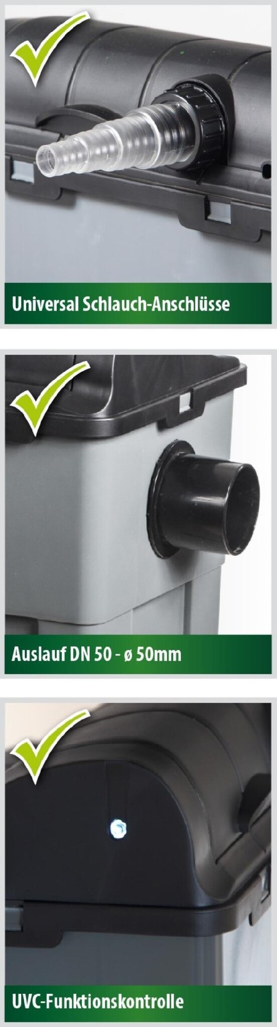 Heissner vijver doorloopfilter set 3300 ltr/u