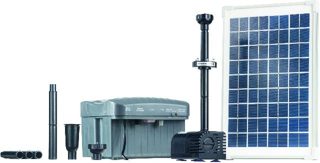 Heissner vijver solar fontein pomp set incl. LED ca. 750 ltr