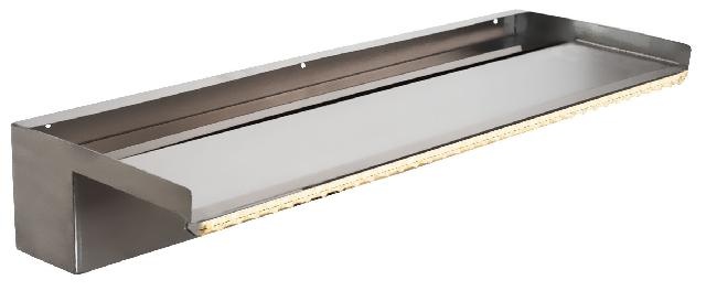 Heissner waterval element roestvrij staal met LED, 60 cm