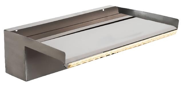 Heissner waterval element roestvrij staal met LED, 30 cm