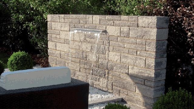 Heissner waterval element roestvrij staal met LED, 30 cm