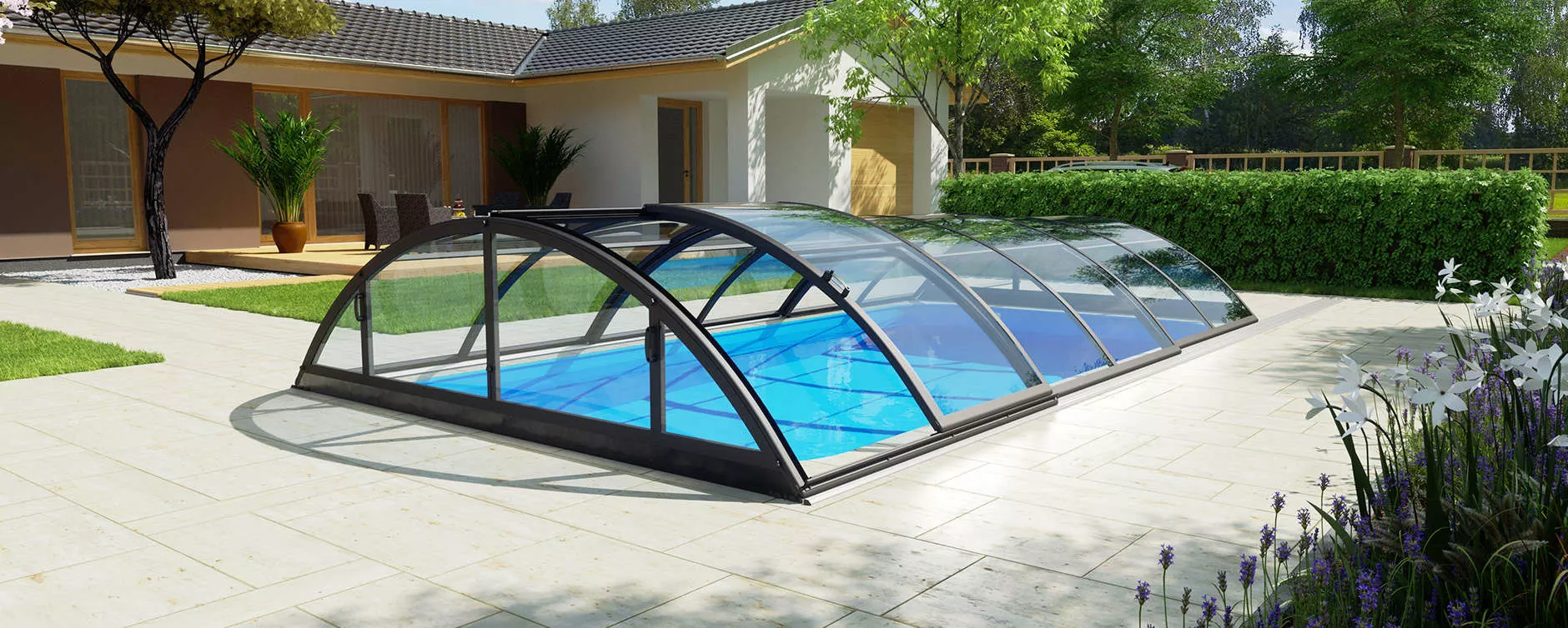 Albixon Klasik zwembadoverkapping standaard maten