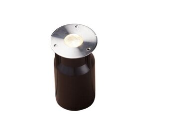 Heissner spot vlonderverlichting 3W warm wit RVS rond