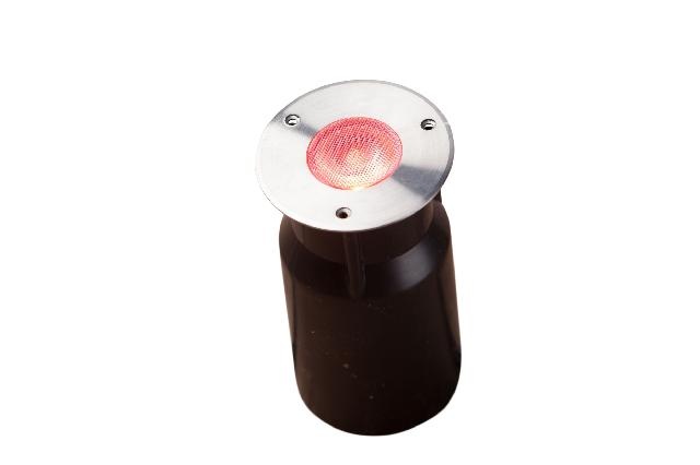 Heissner spot vlonderverlichting 3W RGB RVS rond