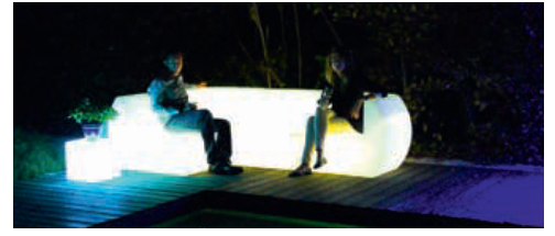 Lounge bank met verlichting