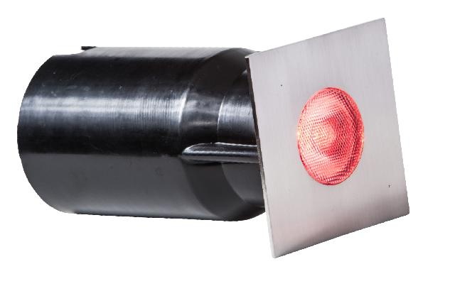 Heissner spot vlonderverlichting 3W RGB RVS vierkant