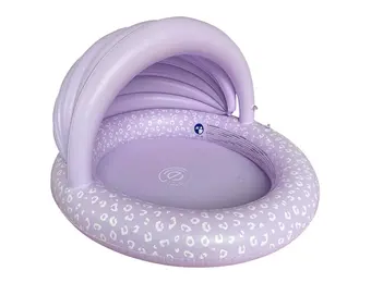 Zwembad Lila Panterprint Ø 100 cm - met Zonnescherm