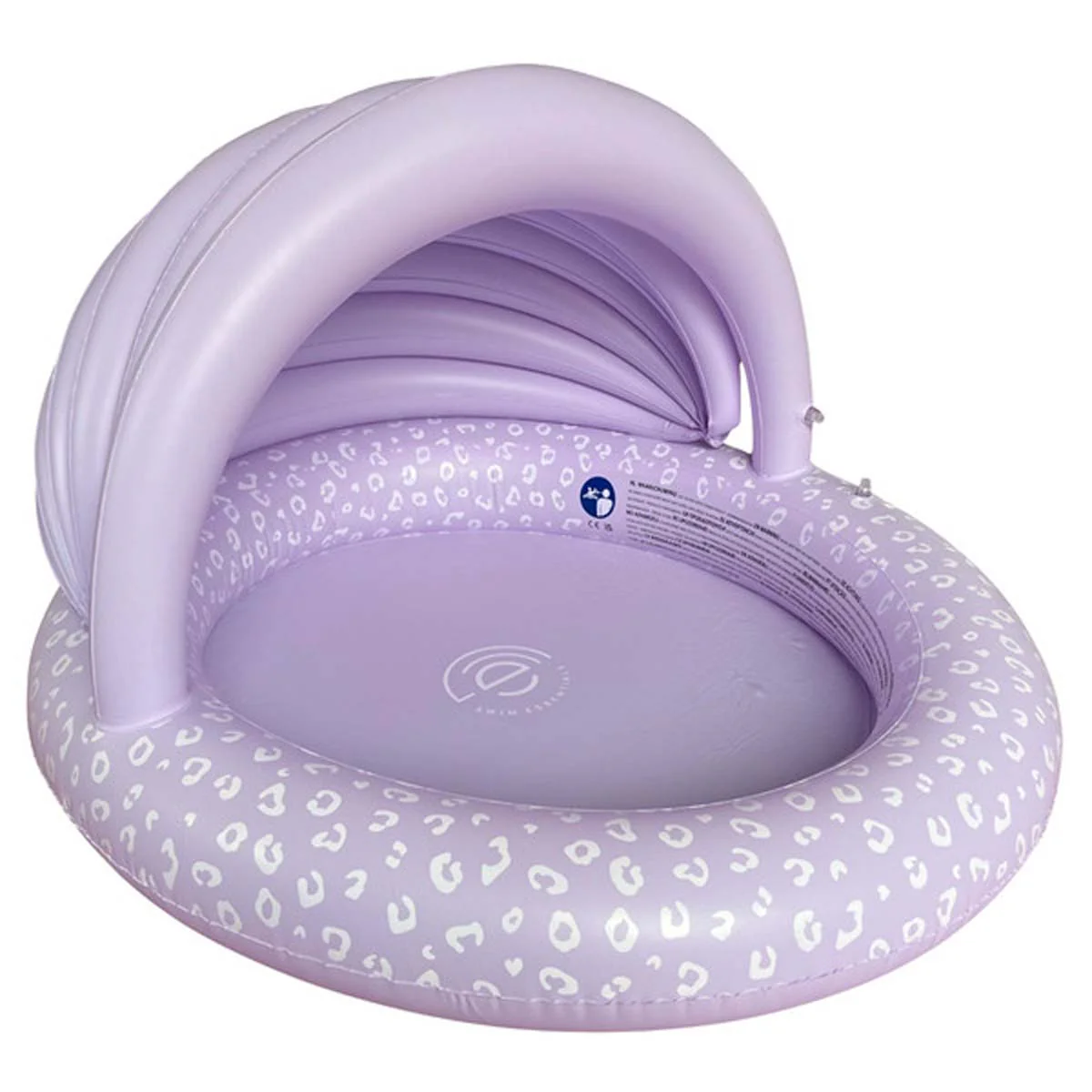 Zwembad Lila Panterprint Ø 100 cm - met Zonnescherm