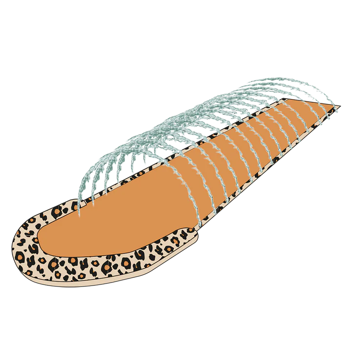 Waterglijbaan Enkel Beige Panterprint
