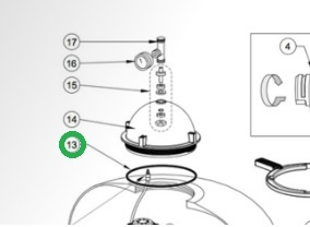 Pentair Triton o-ring voor zandfilter deksel