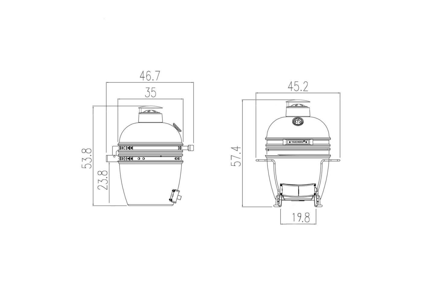 Kamado Barbecue 11 Inch Mini | Houtskool BBQ