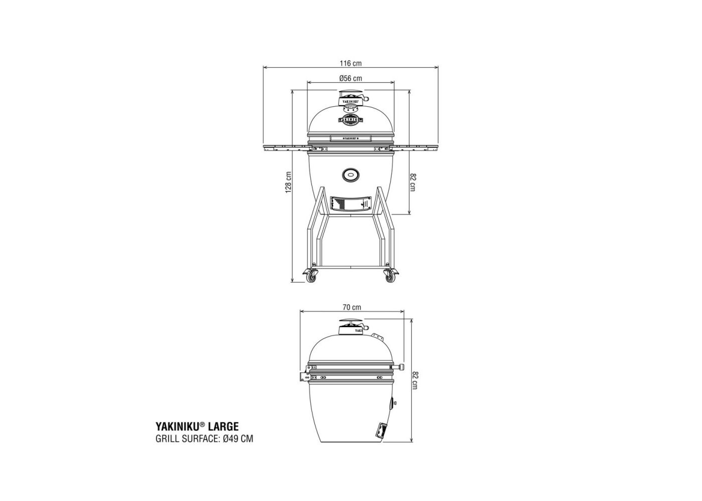 Kamado Barbecue 19 Inch Large | Houtskool BBQ