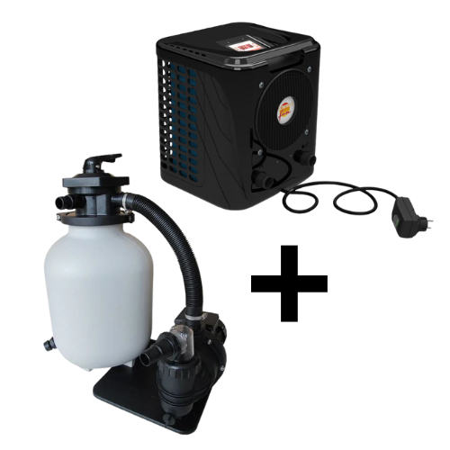 Mini warmtepomp 3,75kw + Zandfilterset 7,5m3/u