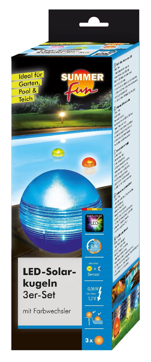 Summer fun solarbol LED verlichtingset 3 stuks