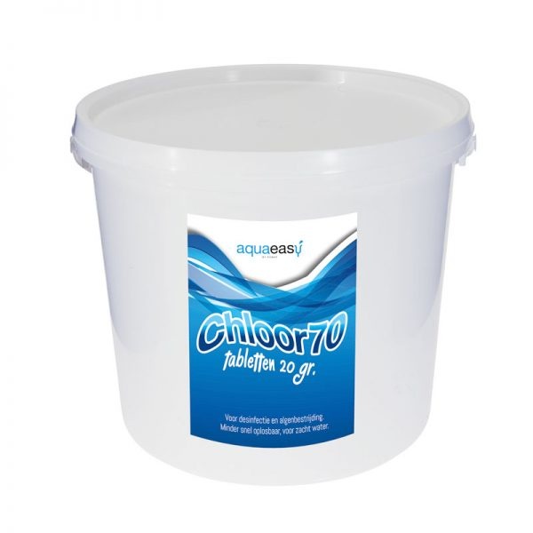 Aqua Easy Chloor 70 tabletten 20 grams – 5 kg | Niet Gestabiliseerd chloor