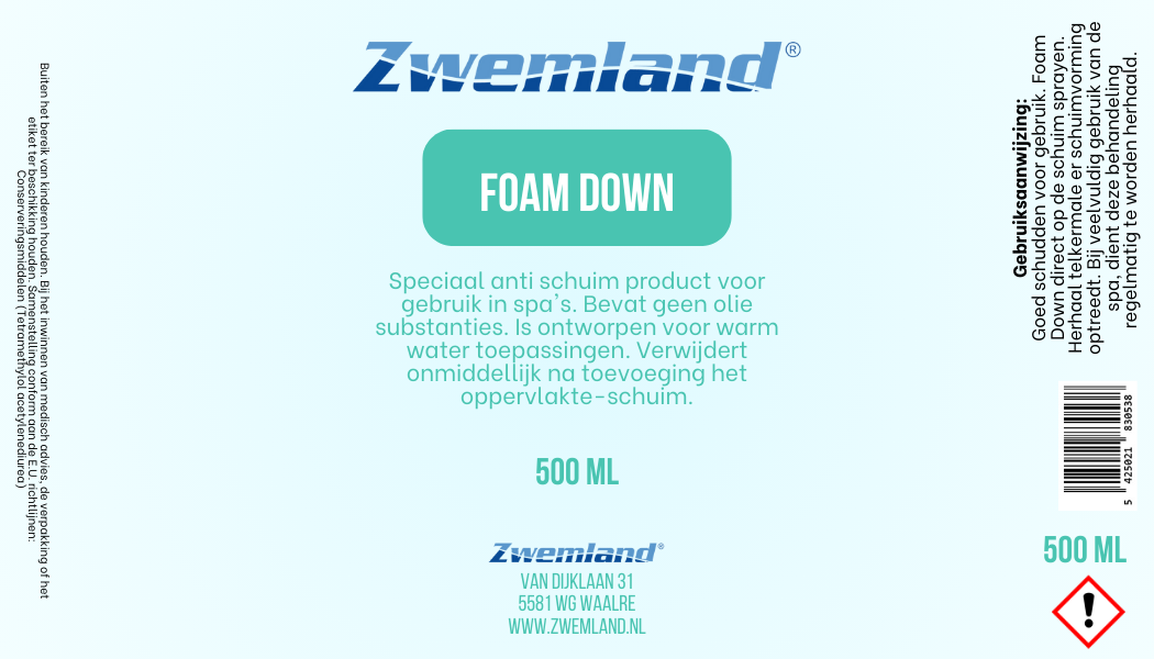 Zwemland Foam Down 500 ml
