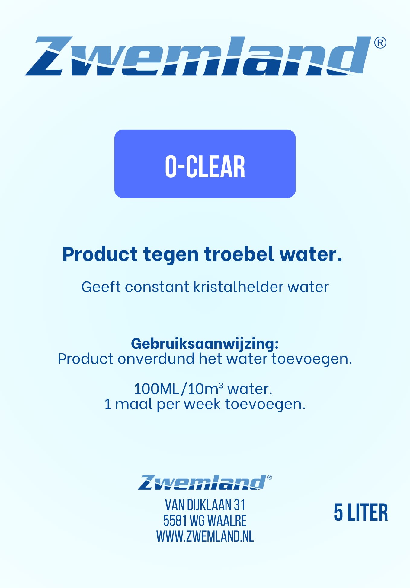 Zwemland | O-Clear 5L