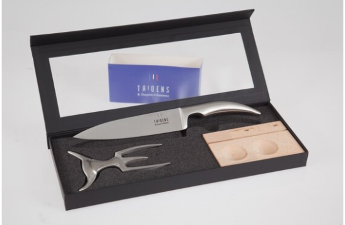 Tridens Brushed Fork & Goyon-Chazeau cutting set