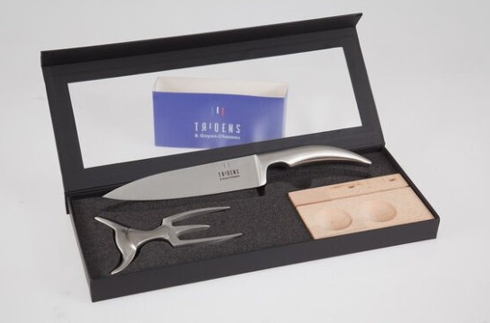 Tridens Brushed Fork & Goyon-Chazeau cutting set