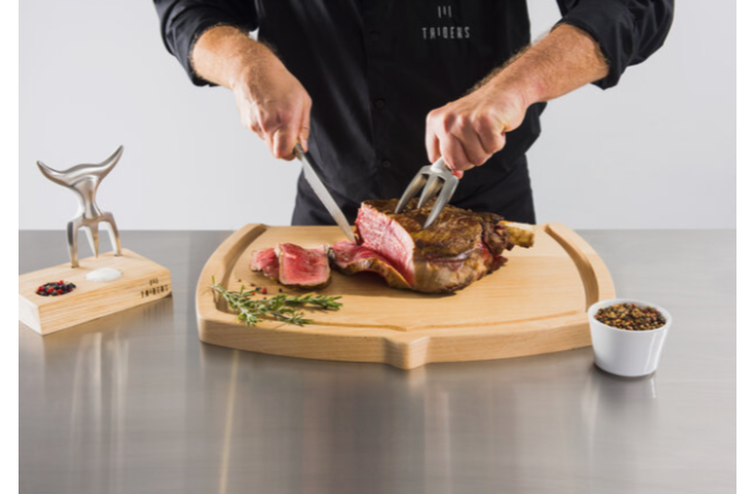 Tridens Brushed Fork & Goyon-Chazeau cutting set