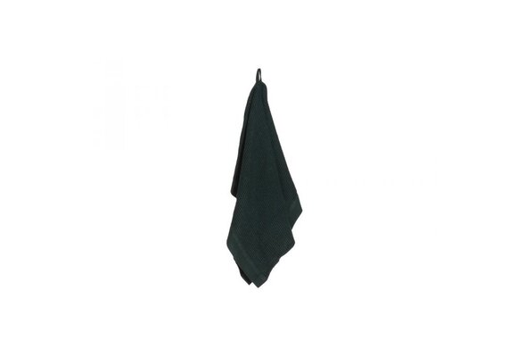 Rento Handdoek Kenno 50x70 cm Zwart / Donker groen