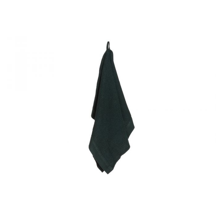 Rento Handdoek Kenno 50x70 cm Zwart / Donker groen