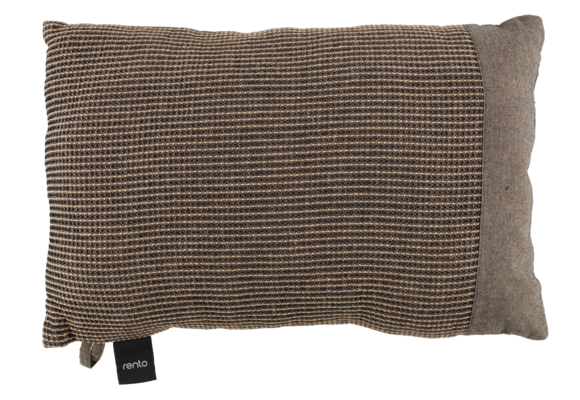 Rento Kenno Kussen XL 50x33 cm | Zwart/Bruin