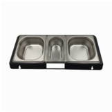 Cuttworxs consol met 3 RVS bakken