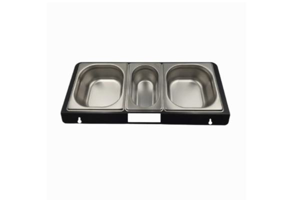 Cuttworxs consol met 3 RVS bakken