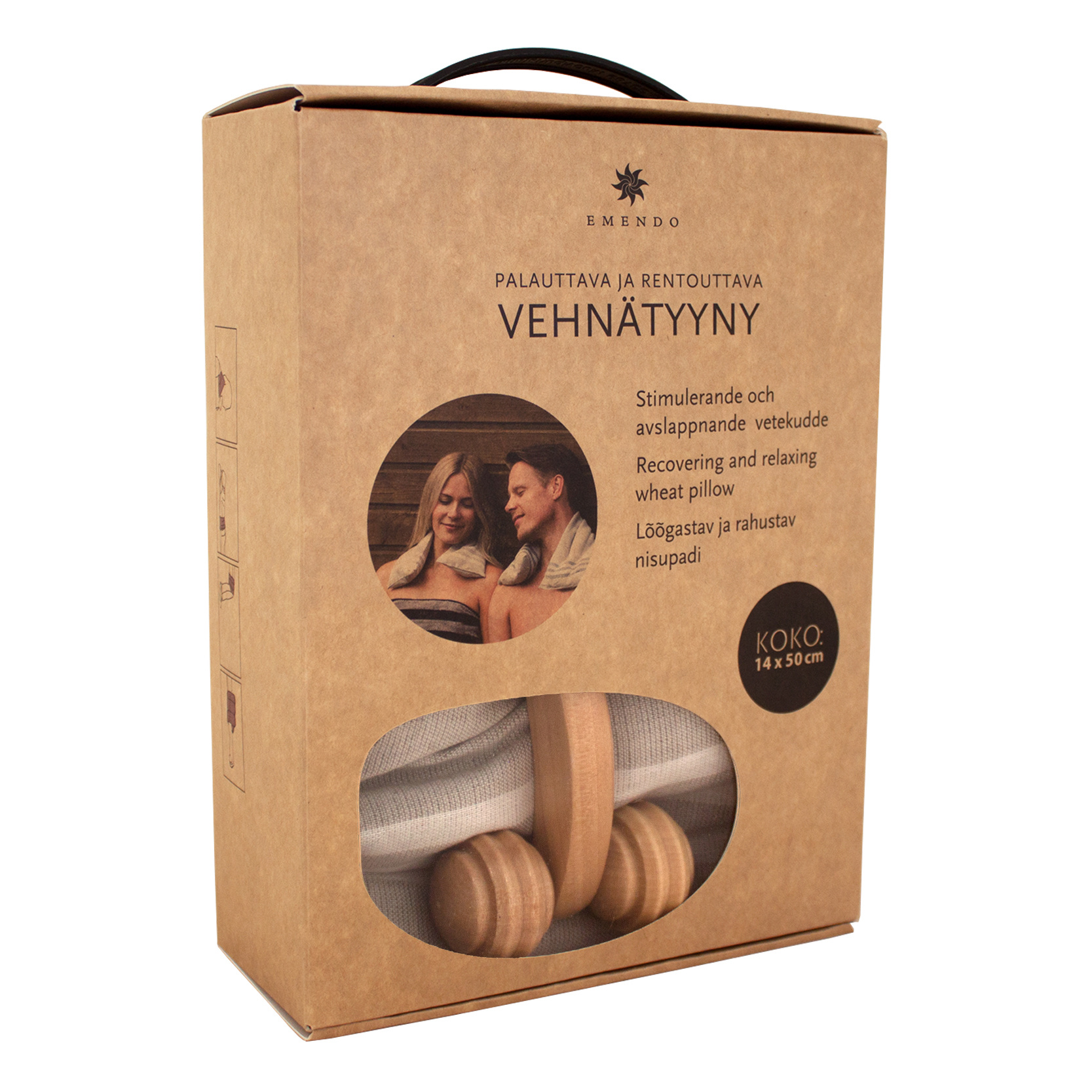 Emendo Tarwe nekkussen 14 x 50 cm - incl. massagerol