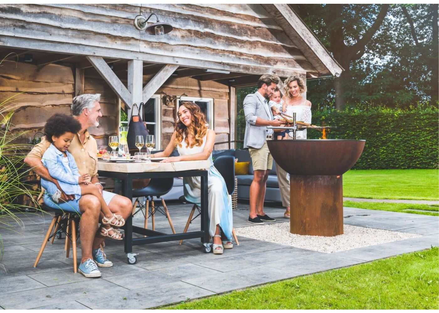 fiQ Vuurschaal Plancha Barbecue Extra Large - Incl. Onderstel