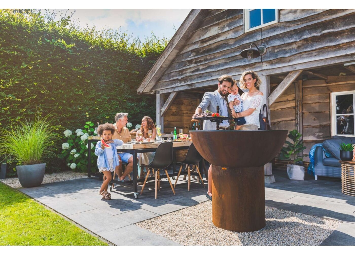 fiQ Vuurschaal Plancha Barbecue Extra Large - Incl. Onderstel