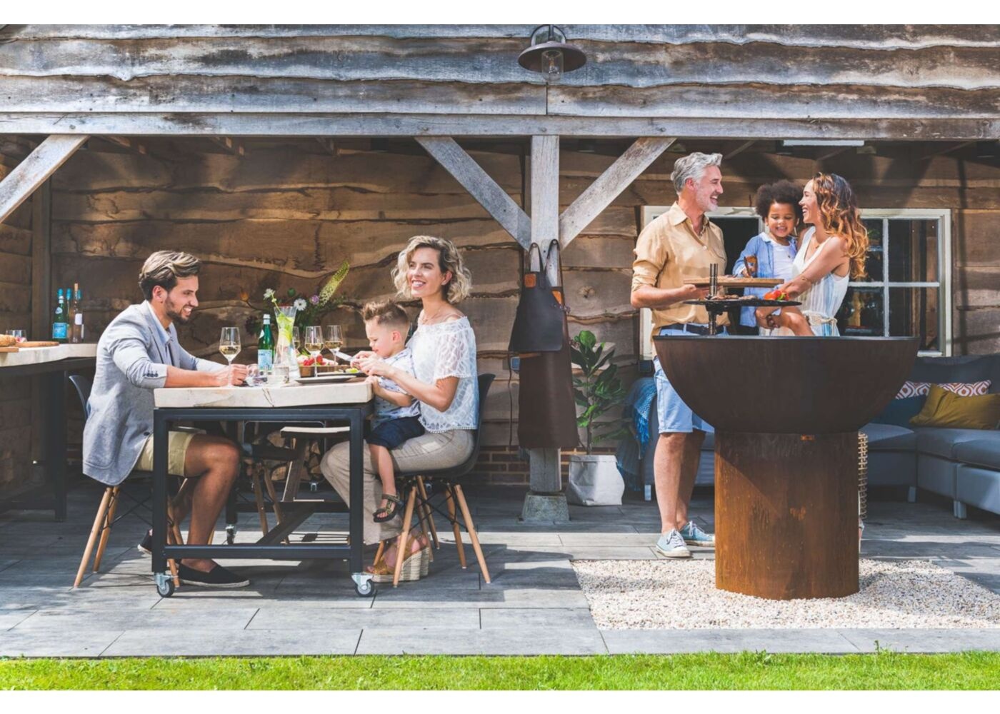 fiQ Vuurschaal Plancha Barbecue Extra Large - Incl. Onderstel