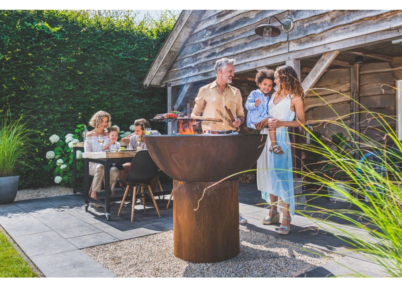 fiQ Vuurschaal Plancha Barbecue Extra Large - Incl. Onderstel