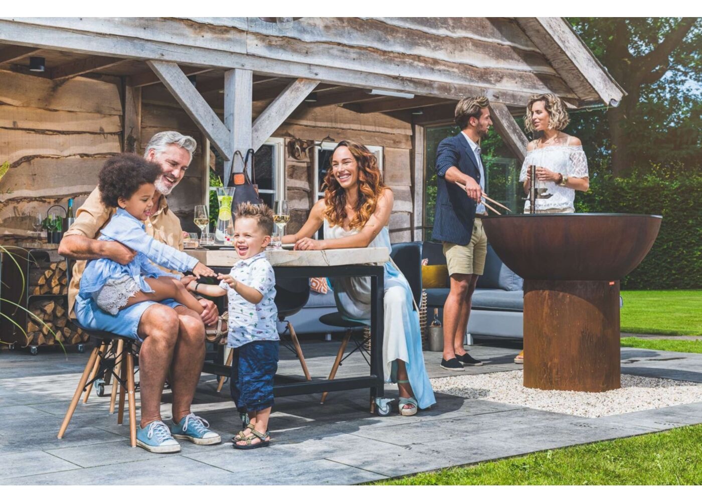 fiQ Vuurschaal Plancha Barbecue Extra Large - Incl. Onderstel