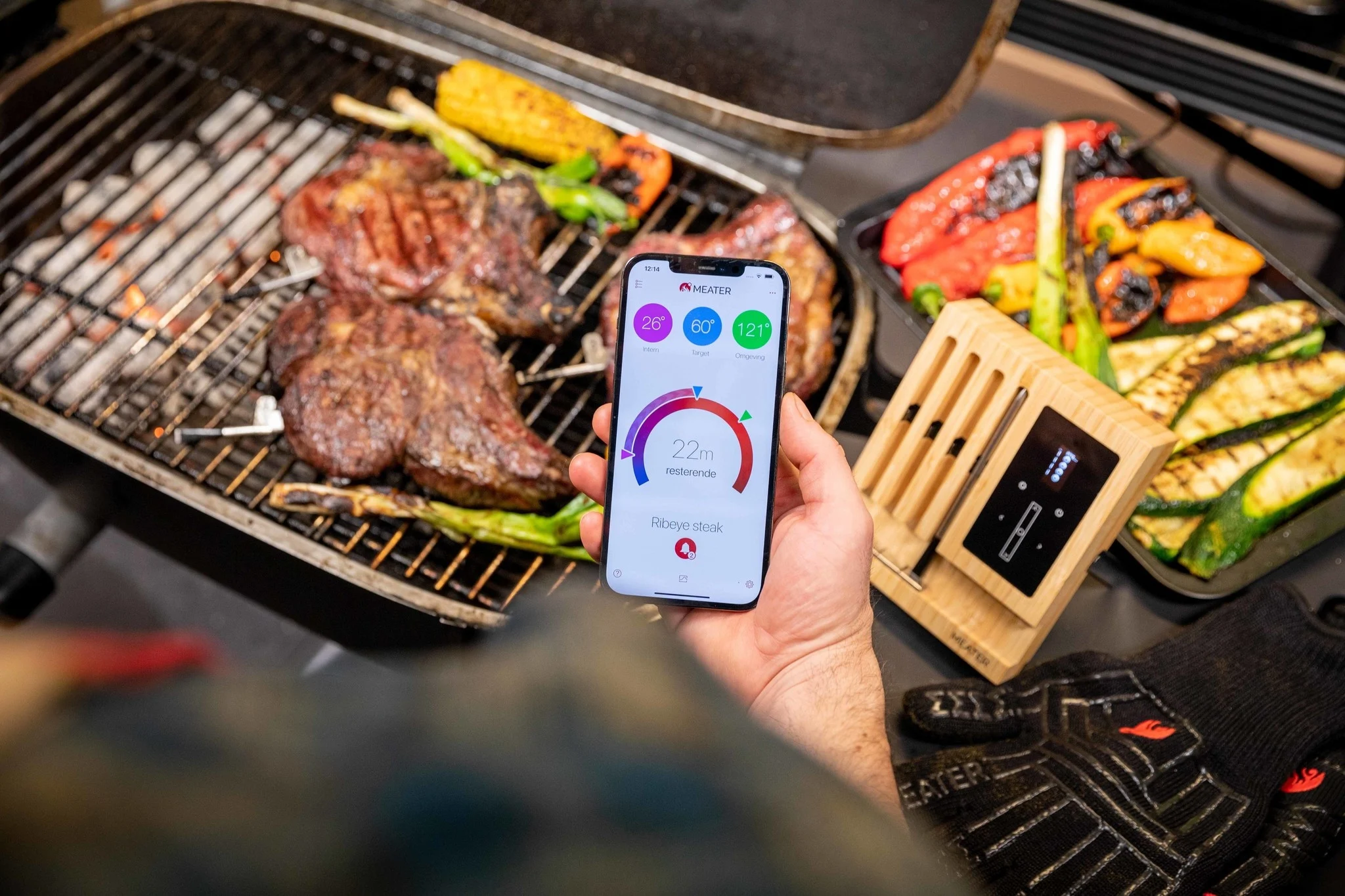 Meater Block draadloze BBQ thermometer met 4 probes  | Wifi + Bluetooth