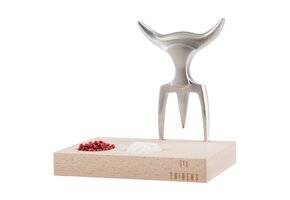 Brushed Fork & beechwood base