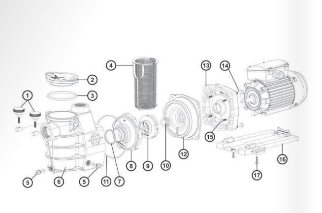 Hayward Superpool motor verbindingsset diverse afmetingen