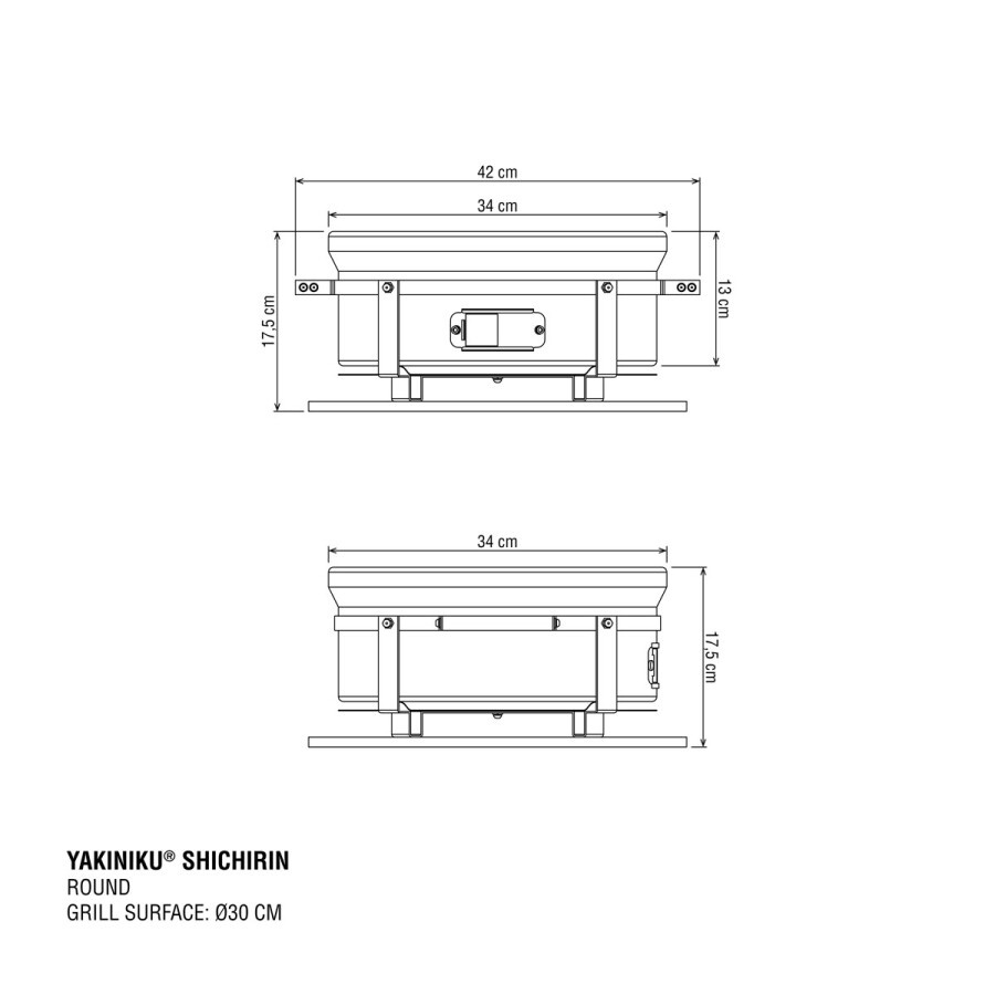 Yakiniku Shichirin Tafelgrill Rond - Houtskool BBQ