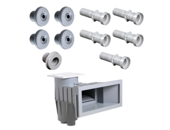 Set Inbouwdelen Hayward Kleine Zwembaden Grijs - Inspuiters en Skimmer