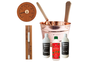Cadeau set Sauna emmer Copper