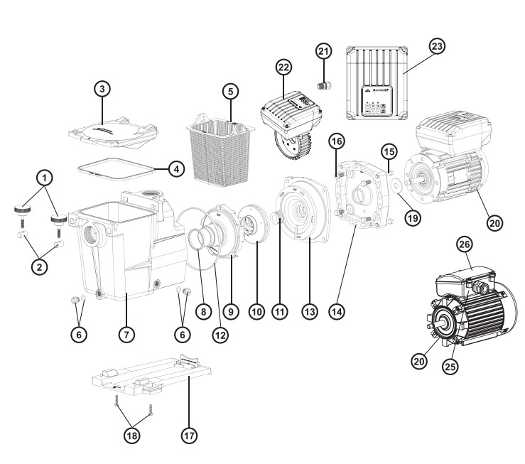 Hayward Super Pump VSTD Dekselknop