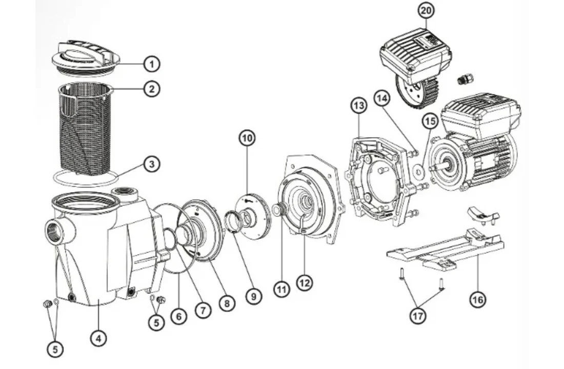 Hayward Superpool II VSTD kabel wartel