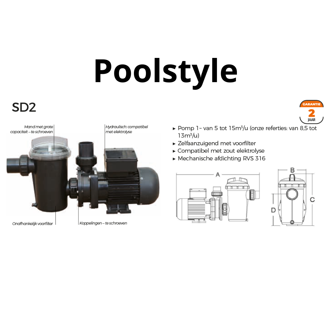 Poolstyle SD 2 zwembadpomp