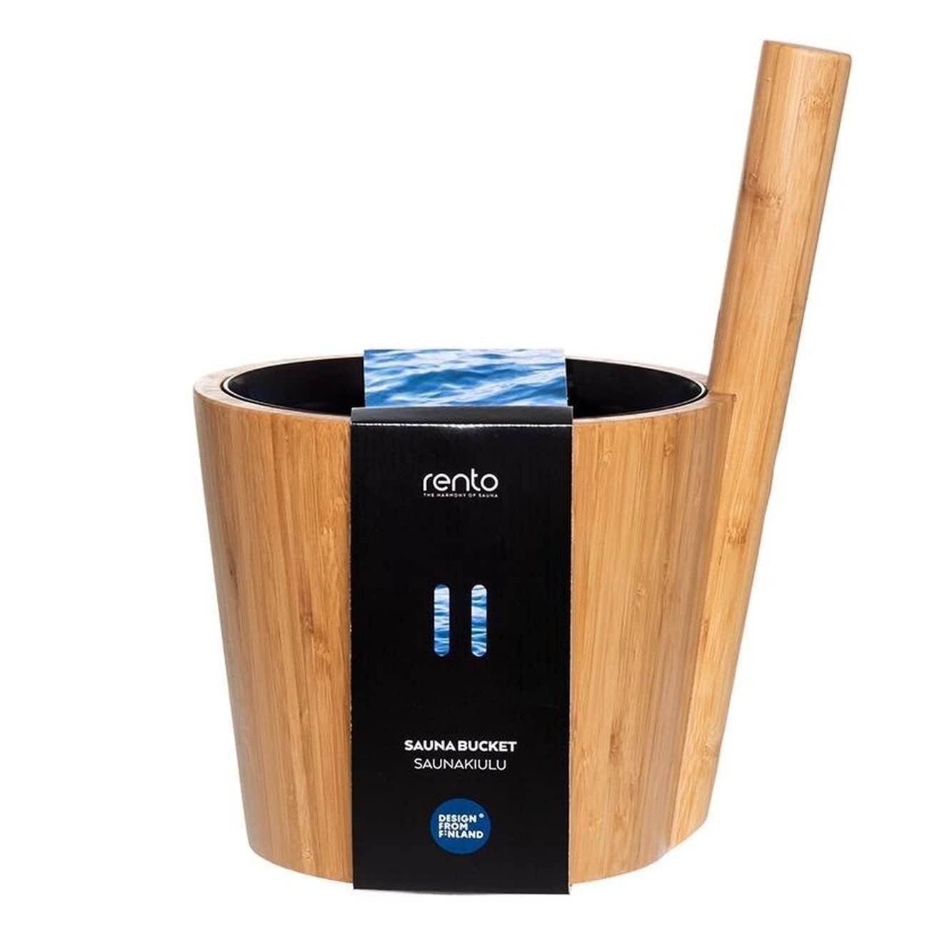Rento Sauna Emmer bamboe duo zwart
