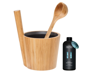 Rento Sauna Bamboe Cadeauset - Emmer + Lepel + Geur