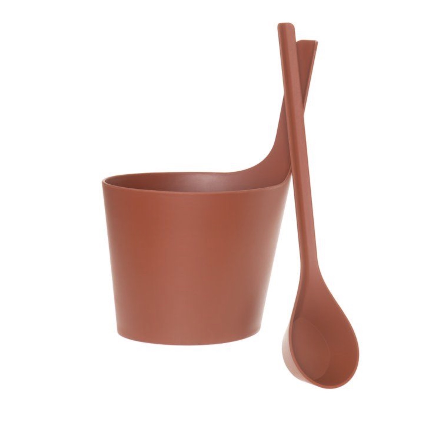 Rento Pisara Sauna Emmer en lepel biocomposiet oranje-bruin