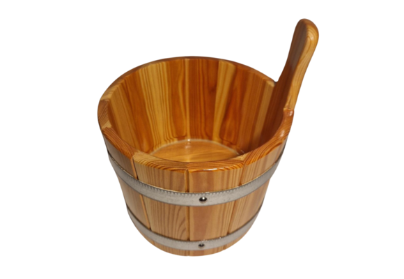 Sauna emmer 5 liter, blank gelakt