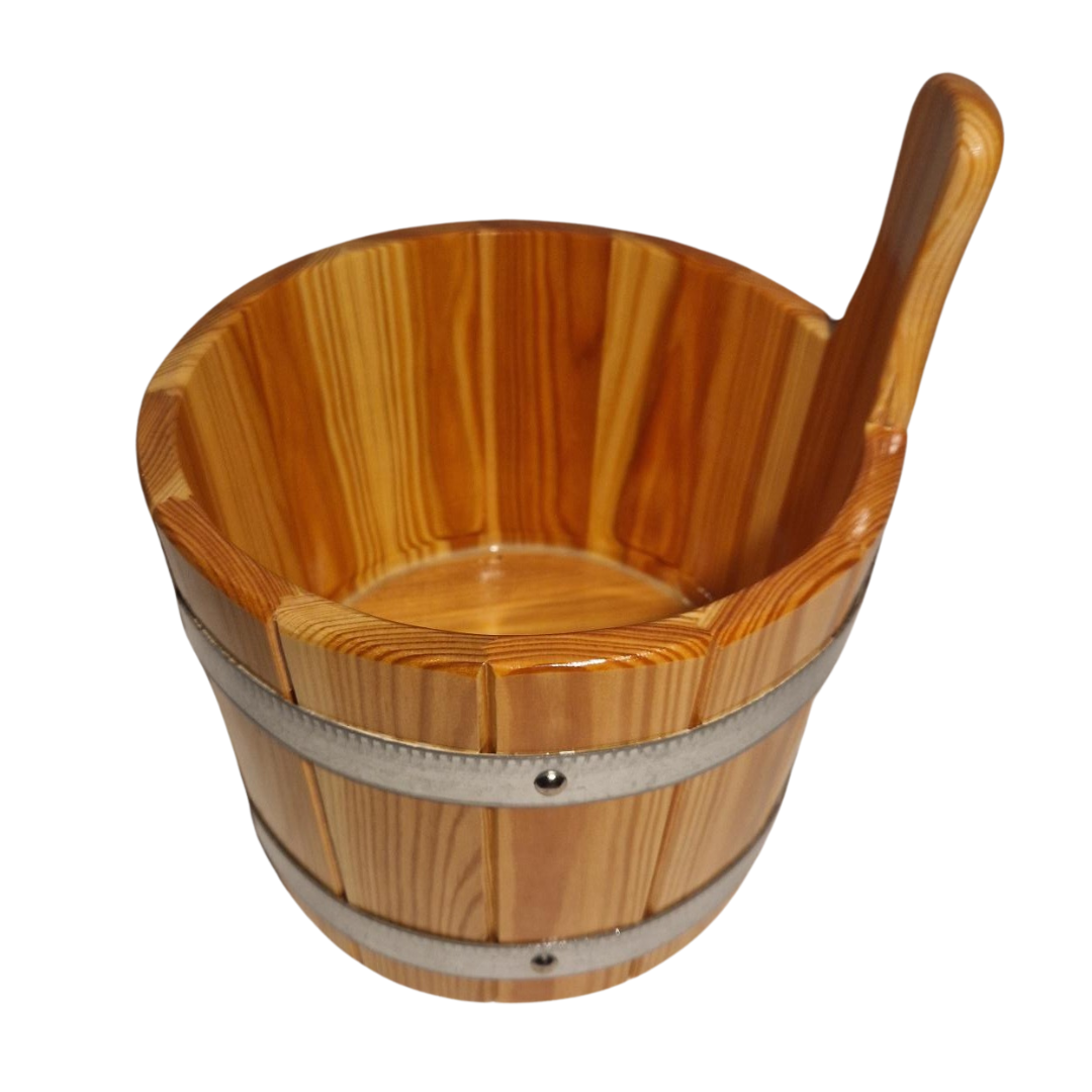 Sauna emmer 5 liter, blank gelakt